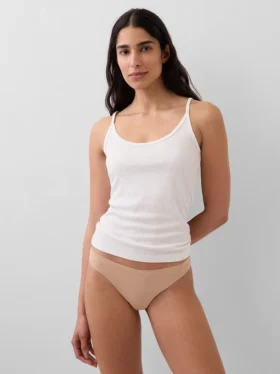 Slip bikini invisibile in cotone biologico elasticizzato