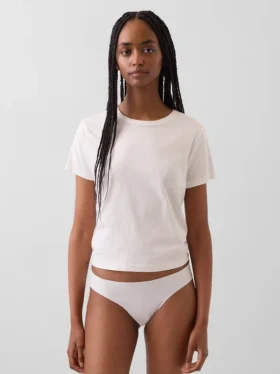 Slip bikini invisibile in cotone biologico elasticizzato