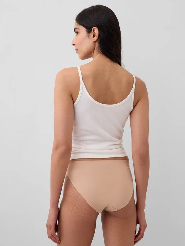 Slip bikini invisibile in cotone biologico elasticizzato
