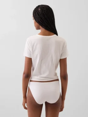 Slip bikini invisibile in cotone biologico elasticizzato