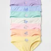 Slip bikini per bambini con i giorni della settimana (confezione da 7)