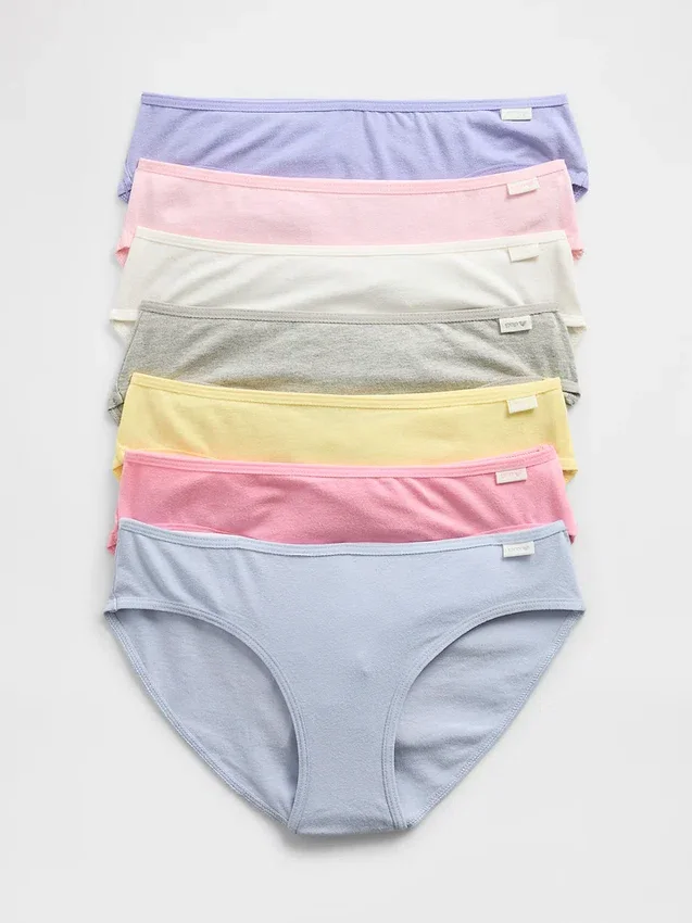 Slip bikini per bambini con i giorni della settimana (confezione da 7)