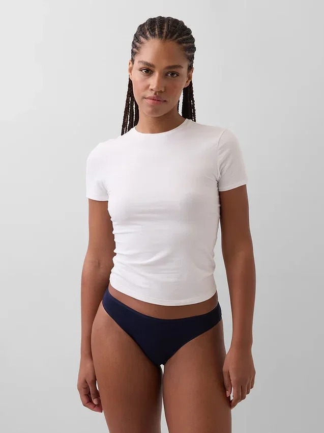 Slip Cheeky in cotone biologico elasticizzato
