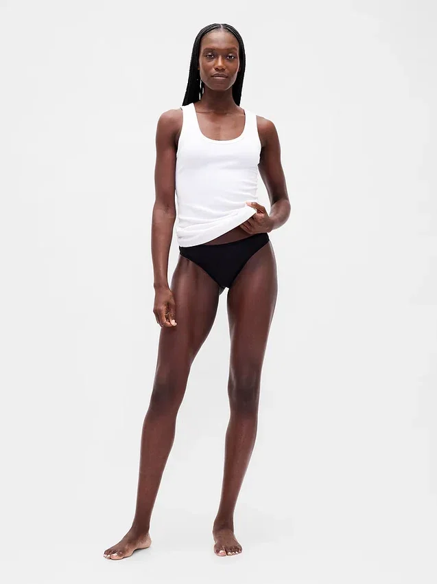Slip Cheeky in cotone biologico elasticizzato
