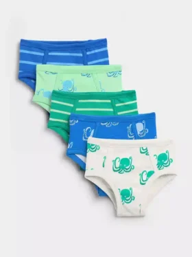Slip in cotone biologico per bambini piccoli (confezione da 5)