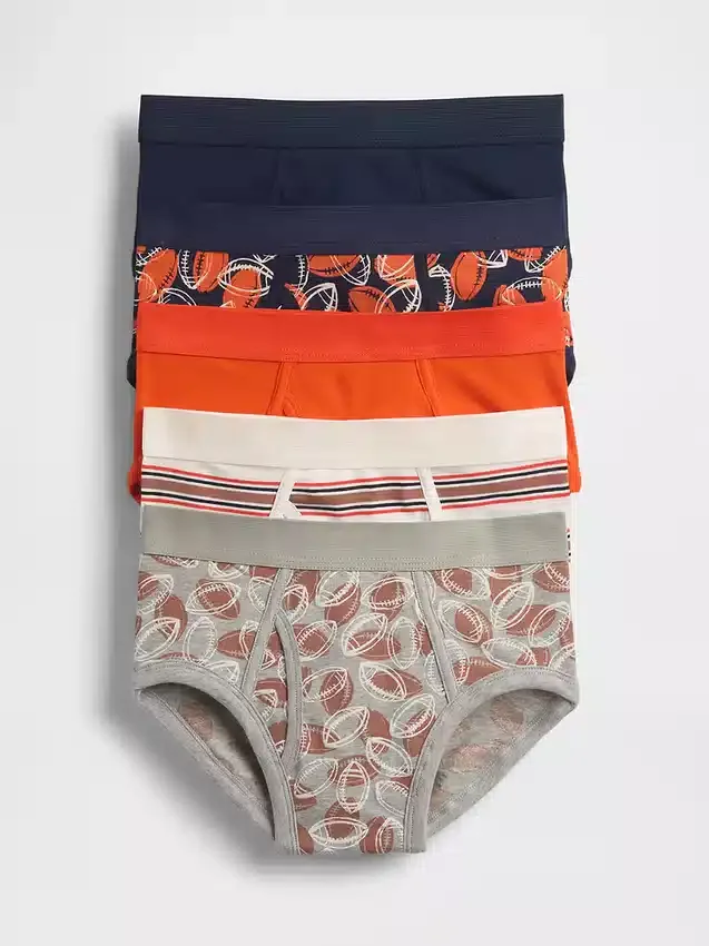 Slip per bambini in cotone biologico elasticizzato (confezione da 5)
