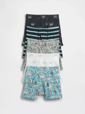 Slip per bambini in cotone biologico elasticizzato (confezione da 5)