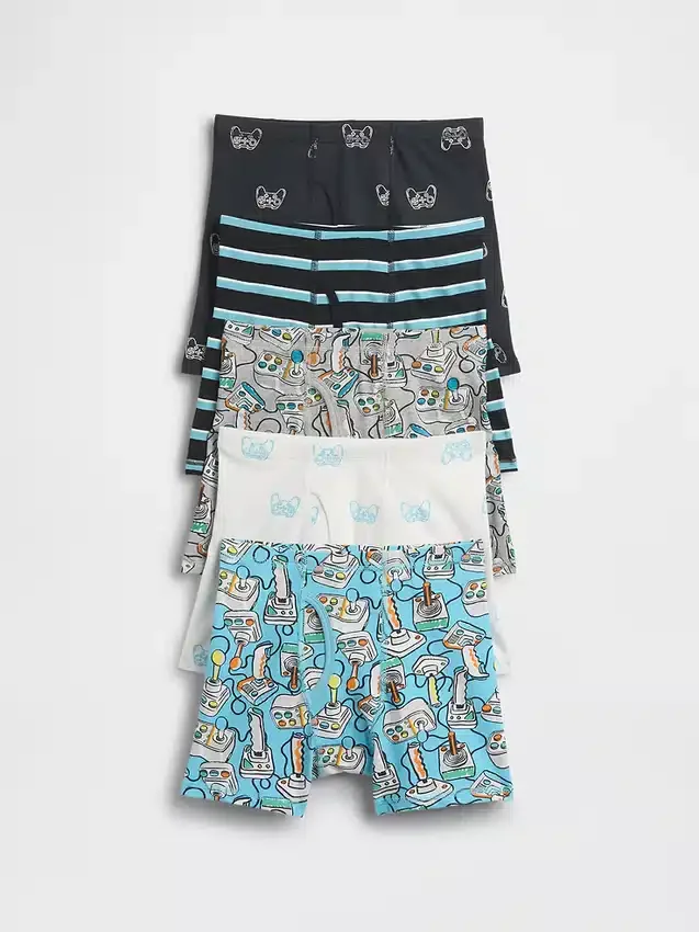 Slip per bambini in cotone biologico elasticizzato (confezione da 5)