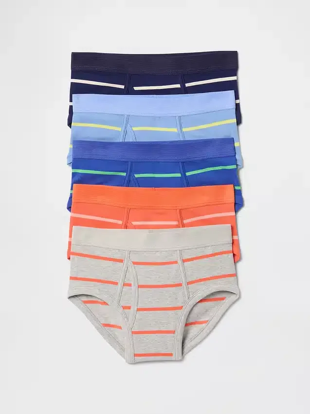 Slip per bambini in cotone biologico elasticizzato (confezione da 5)