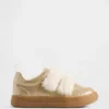 Sneakers con pelliccia vegana glitterata per bambini piccoli