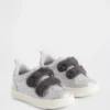 Sneakers con pelliccia vegana glitterata per bambini piccoli