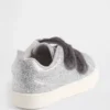Sneakers con pelliccia vegana glitterata per bambini piccoli