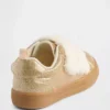 Sneakers con pelliccia vegana glitterata per bambini piccoli