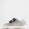 Sneakers con pelliccia vegana glitterata per bambini piccoli