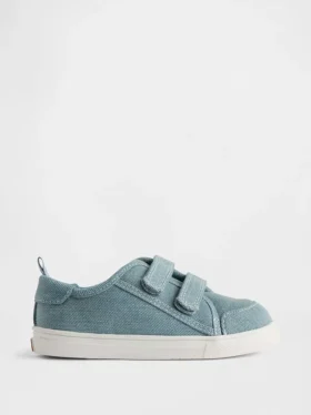 Sneakers in tela e denim per bambini