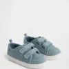 Sneakers in tela e denim per bambini