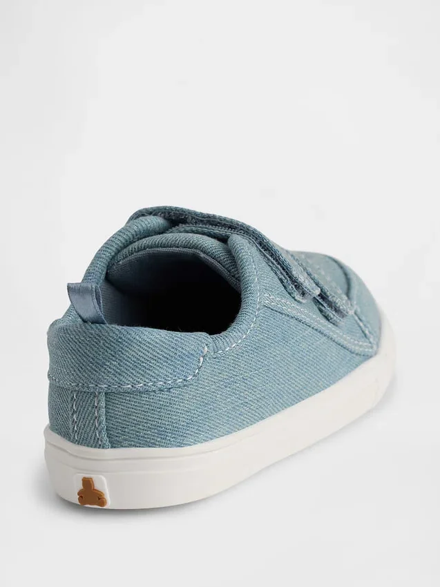 Sneakers in tela e denim per bambini