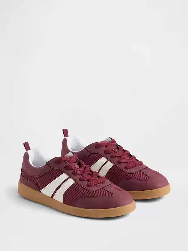 Sneakers in velluto a coste per bambini