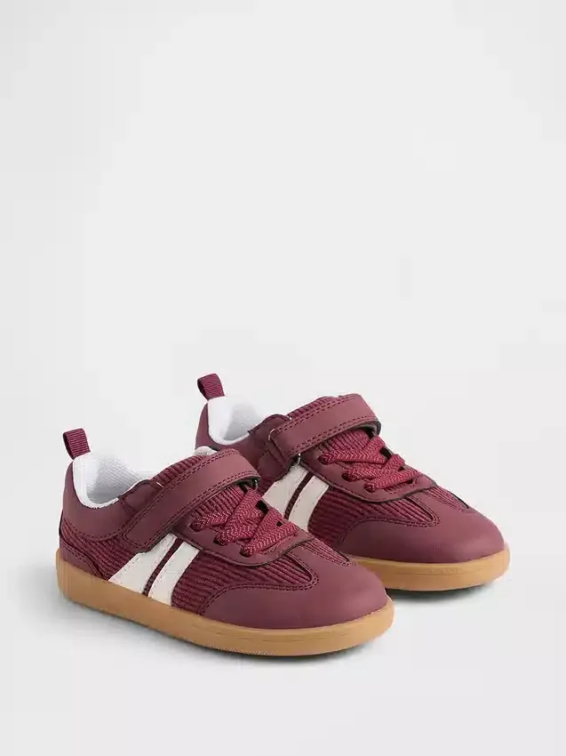 Sneakers in velluto a coste per bambini