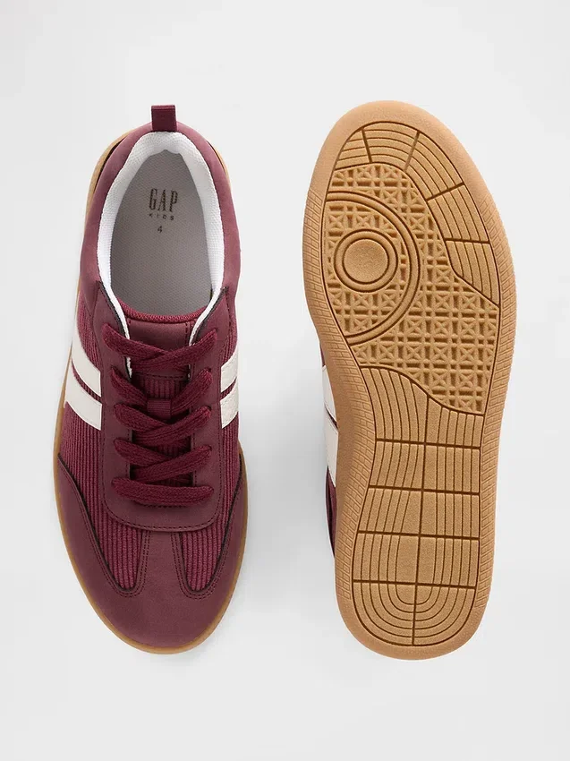 Sneakers in velluto a coste per bambini