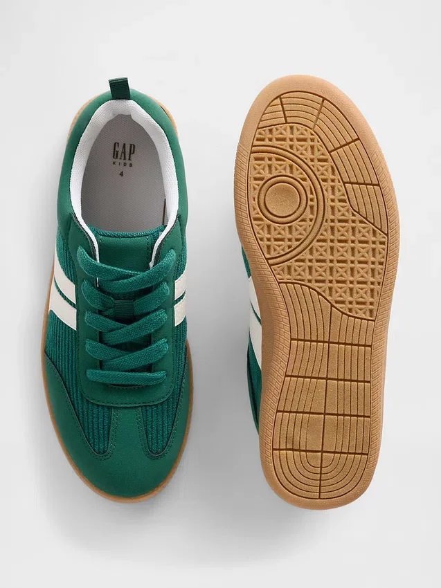 Sneakers in velluto a coste per bambini