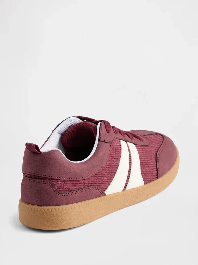 Sneakers in velluto a coste per bambini