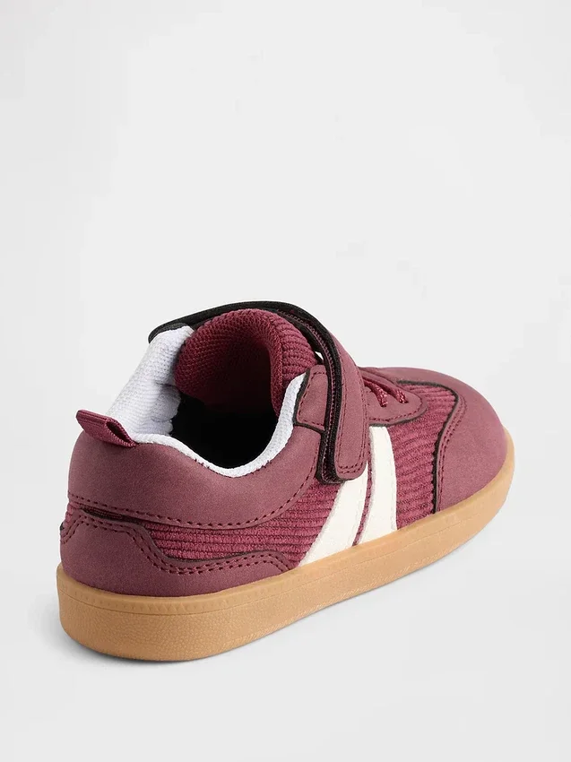 Sneakers in velluto a coste per bambini