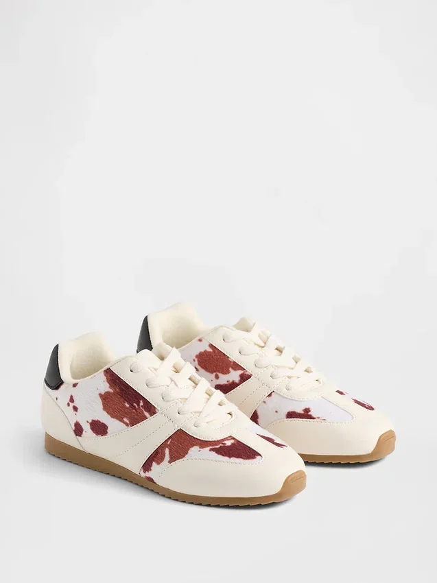 Sneakers per bambini con stampa mucca
