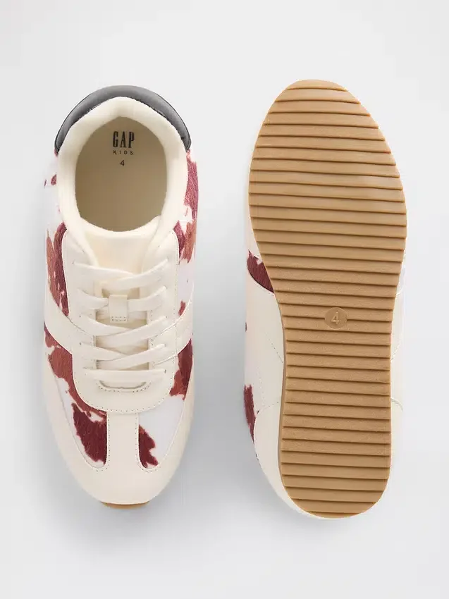Sneakers per bambini con stampa mucca