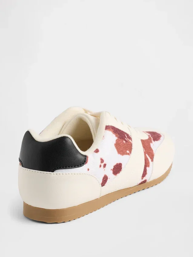 Sneakers per bambini con stampa mucca