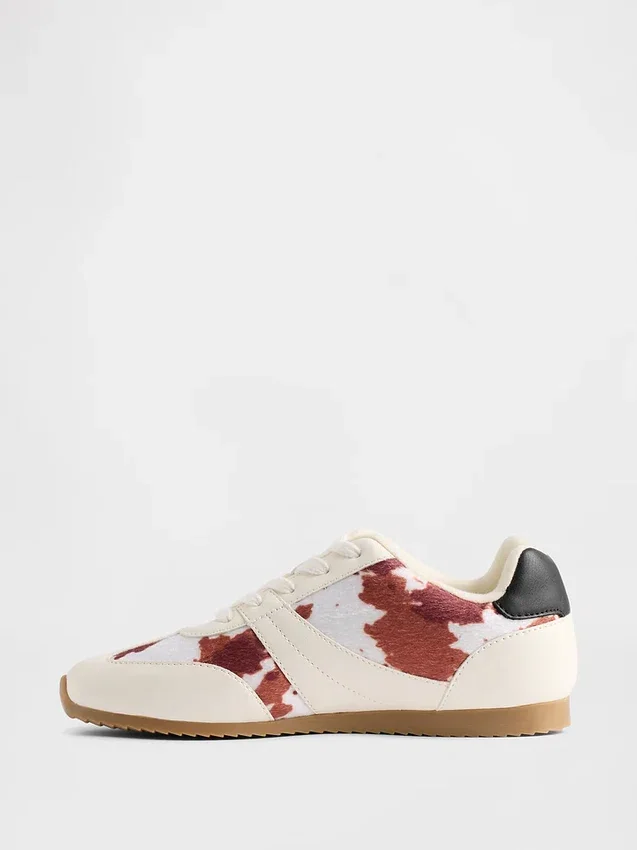 Sneakers per bambini con stampa mucca