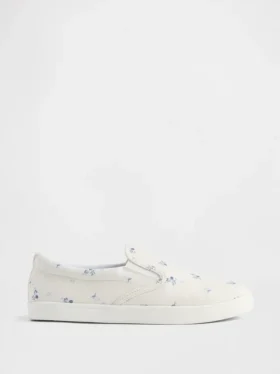 Sneakers slip-on a fantasia floreale per bambini