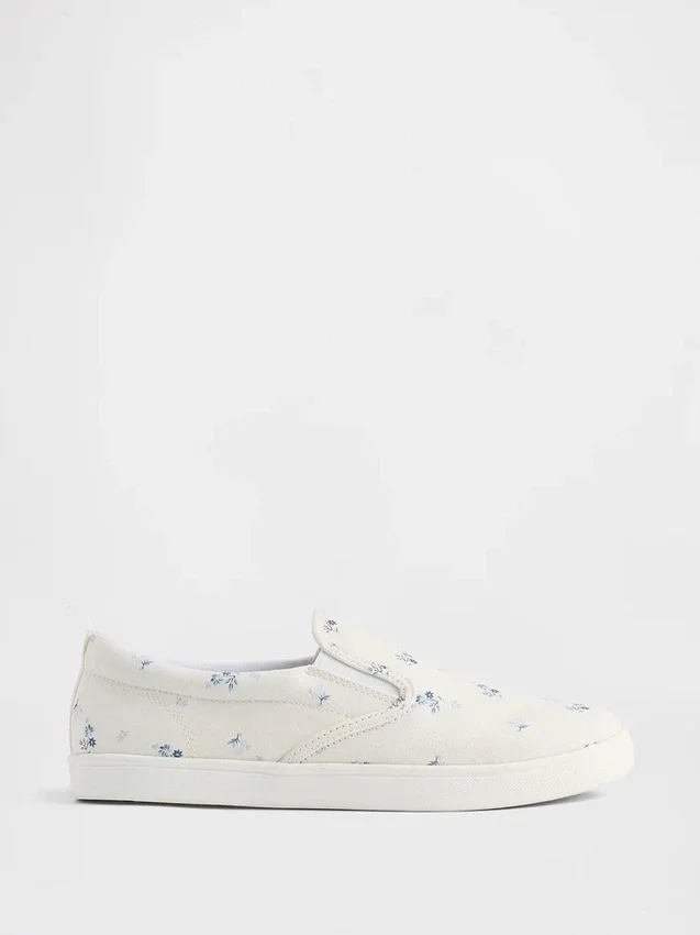 Sneakers slip-on a fantasia floreale per bambini