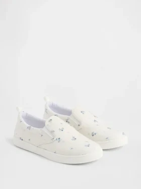 Sneakers slip-on a fantasia floreale per bambini