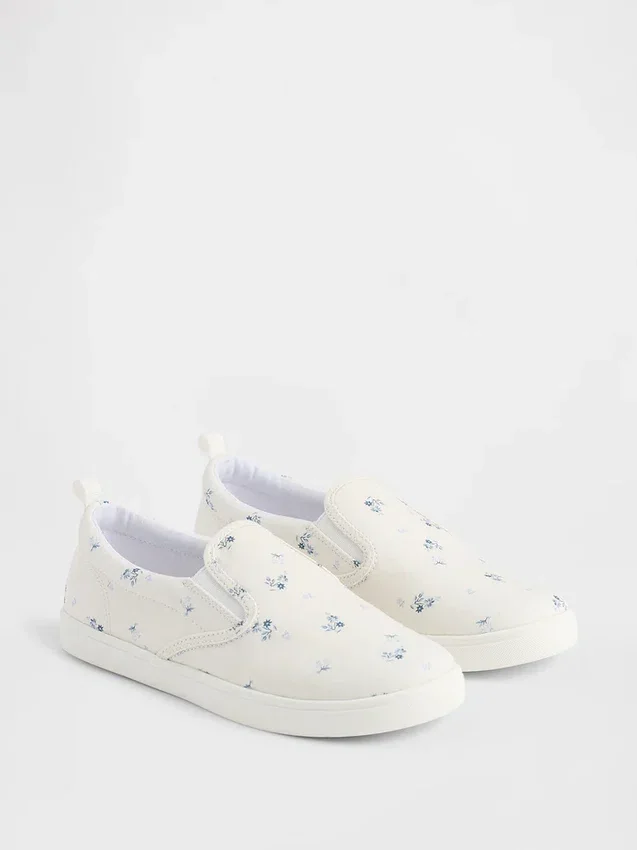 Sneakers slip-on a fantasia floreale per bambini
