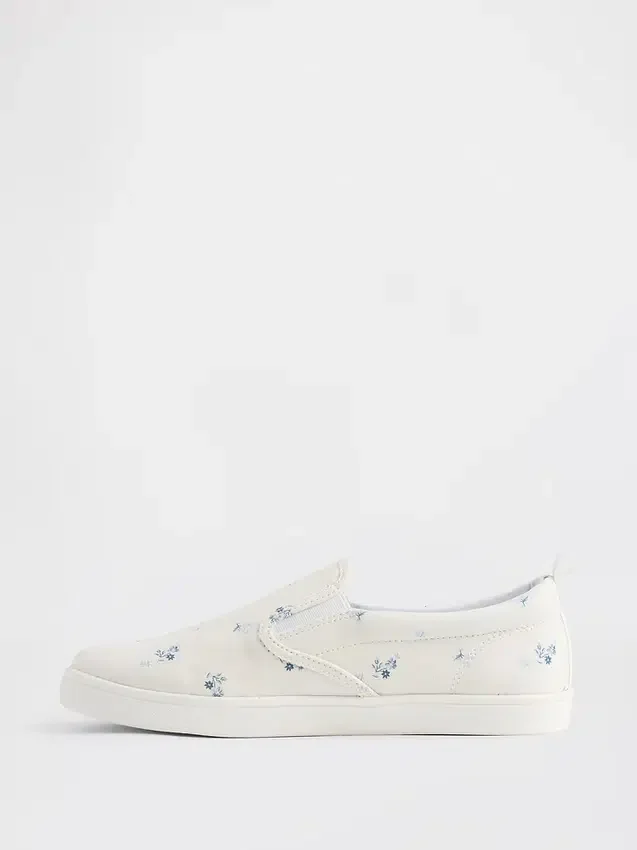 Sneakers slip-on a fantasia floreale per bambini