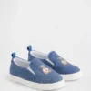 Sneakers slip-on Brannan Bear in denim per bambini