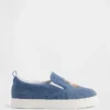Sneakers slip-on Brannan Bear in denim per bambini