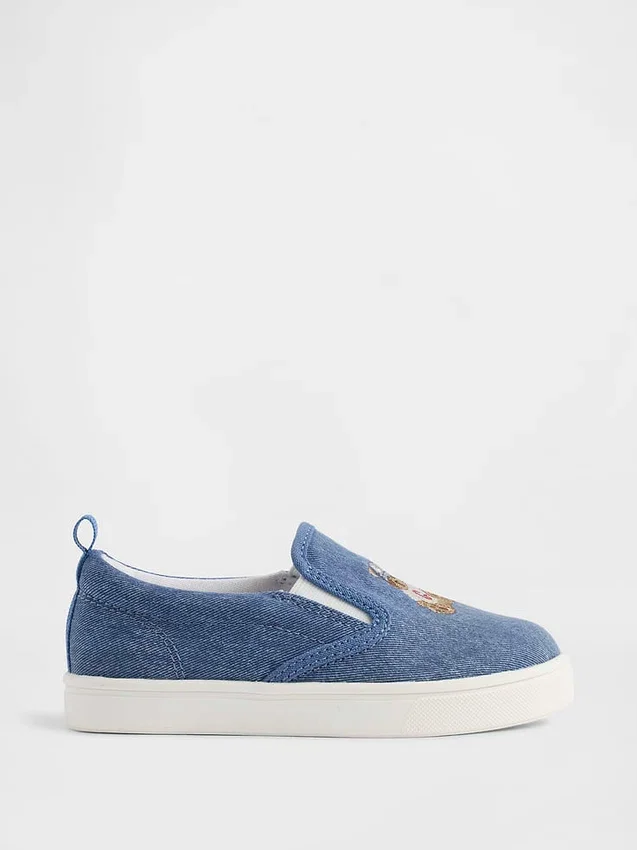 Sneakers slip-on Brannan Bear in denim per bambini
