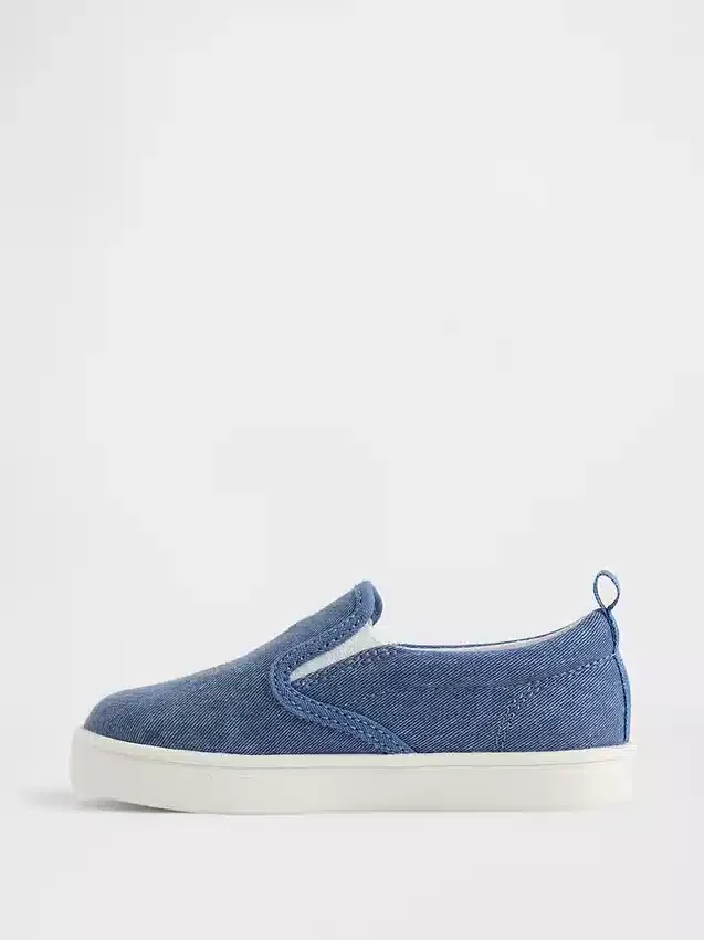Sneakers slip-on Brannan Bear in denim per bambini
