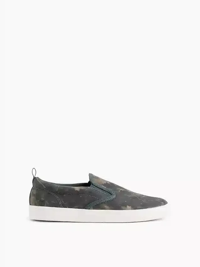 Sneakers slip-on in tela mimetica per bambini