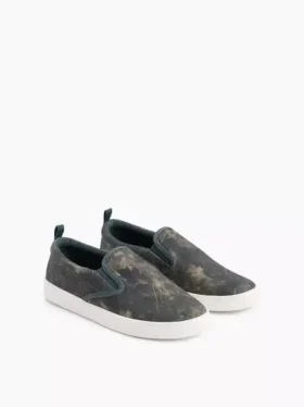 Sneakers slip-on in tela mimetica per bambini