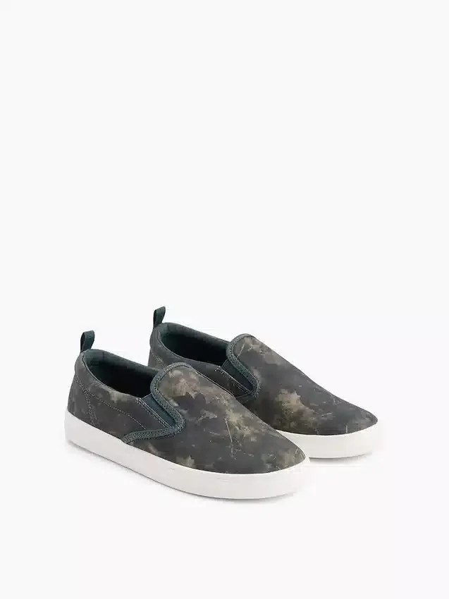 Sneakers slip-on in tela mimetica per bambini