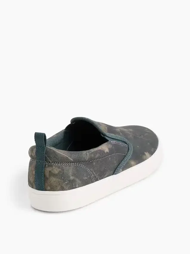 Sneakers slip-on in tela mimetica per bambini
