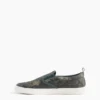 Sneakers slip-on in tela mimetica per bambini