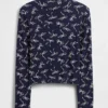 T-shirt a collo alto a costine per bambini