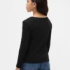 T-shirt a costine con fiocco per bambini