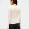 T-shirt a costine pointelle