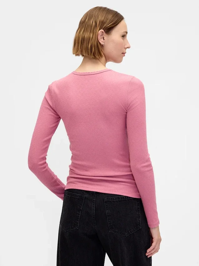 T-shirt a costine pointelle