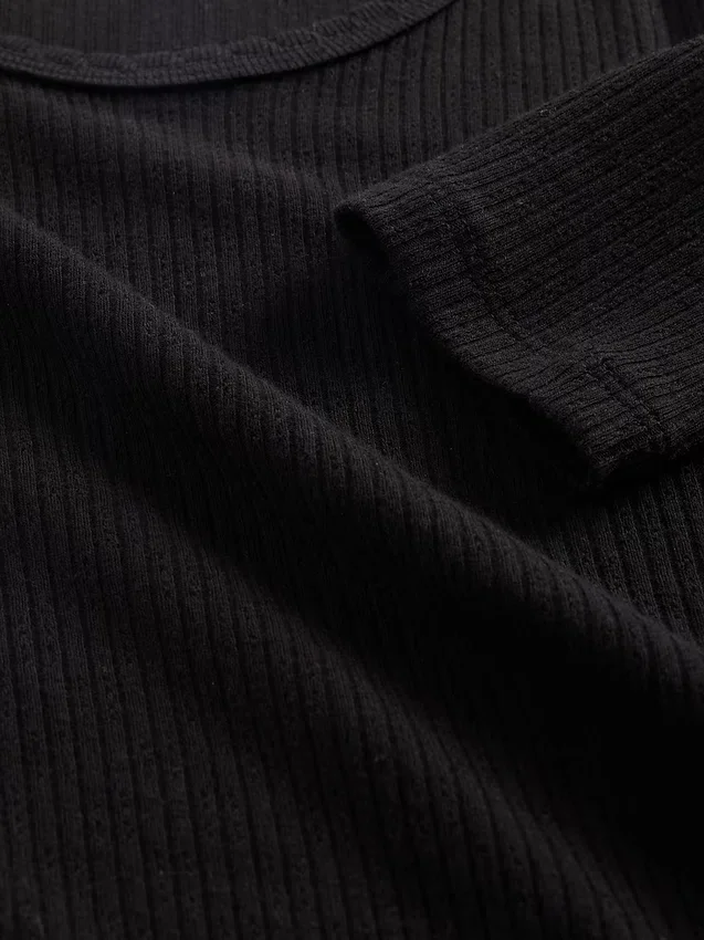T-shirt a costine pointelle